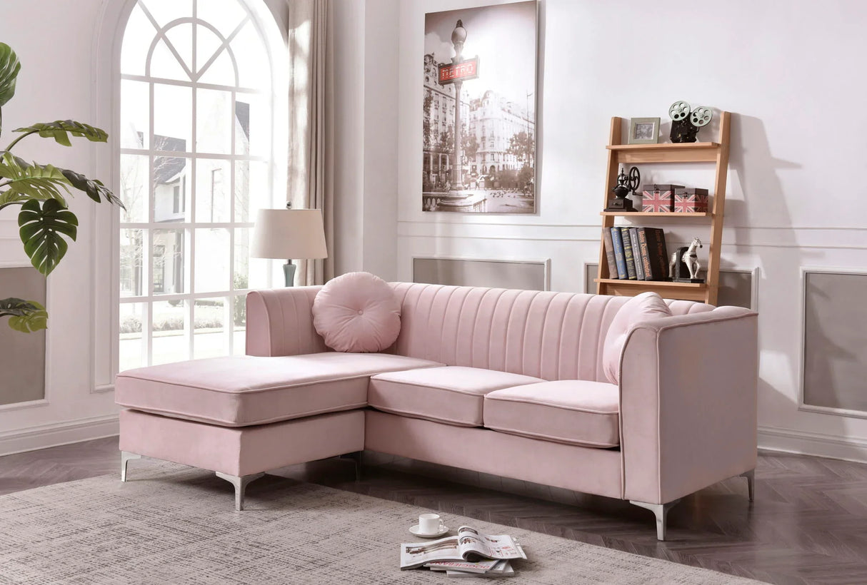 Delray - Micro Suede Sofa Chaise - Furniture Home Direct