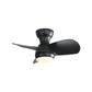 23" Bedroom Ceiling Fan With 3 Color Dimmable 3 ABS Blades Remote Control Dc Motor Black With 18W Led Light - Furniture Home Direct