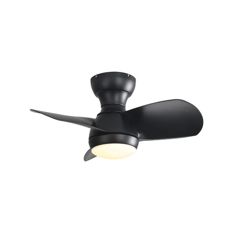 23" Bedroom Ceiling Fan With 3 Color Dimmable 3 ABS Blades Remote Control Dc Motor Black With 18W Led Light - Furniture Home Direct