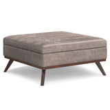 Owen - Multifunctional Square Coffee Table Storage Ottoman - Furniture Home Direct