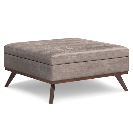 Owen - Multifunctional Square Coffee Table Storage Ottoman - Furniture Home Direct
