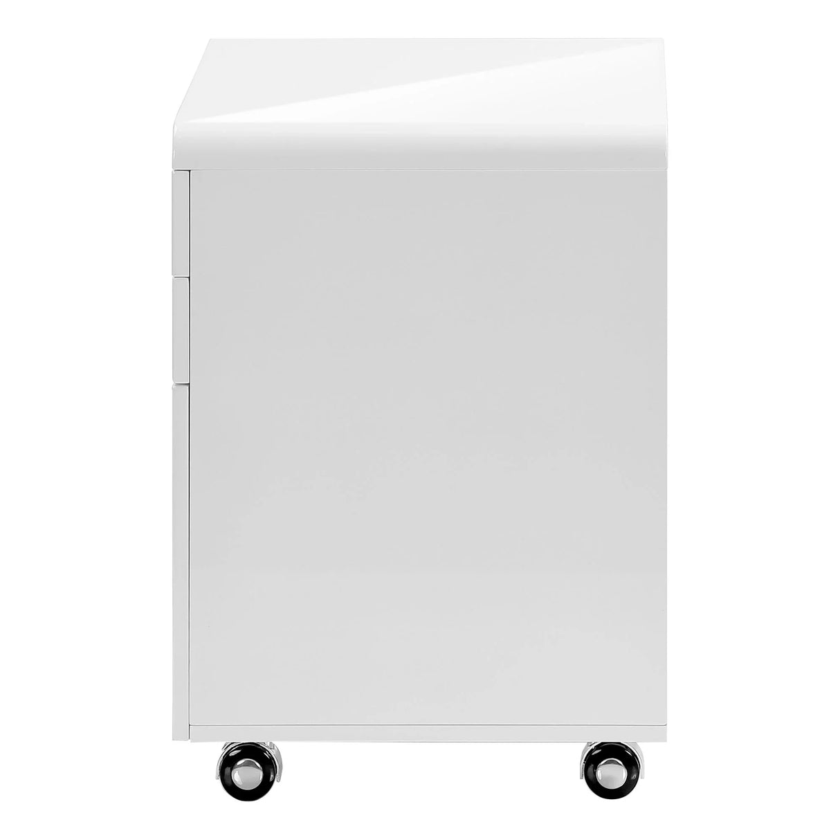 File Cabinet, Rolling Mobile, Storage Drawers, Printer Stand, Office, Work, Glossy Contemporary, Modern - White - Furniture Home Direct