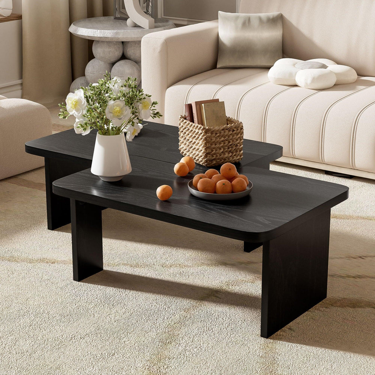 Modern Minimalist Coffee Table Set With Splicing Design - Furniture Home Direct