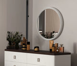 Carena - Round Mirror - Gray - Furniture Home Direct