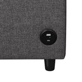 Sleeper Sofa With Twin Size Memory Mattress With Two USB Ports - Gray - Furniture Home Direct