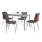 Fuji Mason - Swivel Contemporary Dining Set Dining Set, Glass, 5 Piece - Furniture Home Direct
