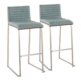 Mason Mara - Contemporary Fixed Height Barstool (Set of 2) - Furniture Home Direct