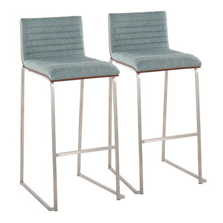 Mason Mara - Contemporary Fixed Height Barstool (Set of 2) - Furniture Home Direct
