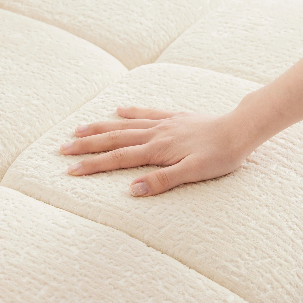 Chenille Sofa - White - Furniture Home Direct