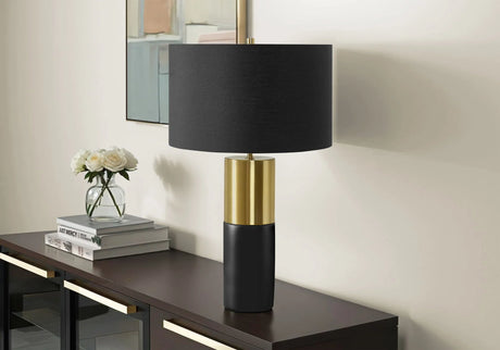 Lighting, Table Lamp, Concrete, Contemporary - Black / Gold - Furniture Home Direct