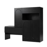 Elegant 2 In 1 Shoe Cabinets With Soft Cushion Versatile Shoe Rack Organizer With Adjustable Shelves - Furniture Home Direct