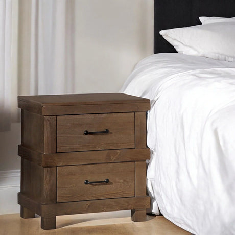 Adams - Antique Nightstand - Oak - Furniture Home Direct