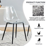 Dining Chairs Acrylic Modern Set 4 Pack Slim Clear - Furniture Home Direct