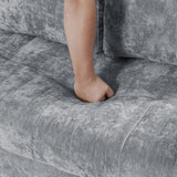 Sleeper Sofa With Adjustable Backrest, Two Cup Holders, Phone Holder, Three Charging Ports And Side Storage Pockets - Gray - Furniture Home Direct