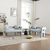 Modern Chenille Loveseat Sofa, Comfy Upholstered 2 Seater - Furniture Home Direct