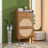 Allen - Rattan 2 Door 1 Drawer Cabinet Shoe Rack For Entrance - Furniture Home Direct