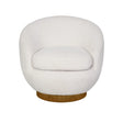 Shearling - Swivel Chair With Base Construction - Cream - Furniture Home Direct