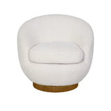 Shearling - Swivel Chair With Base Construction - Cream - Furniture Home Direct