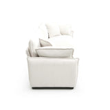 Modern Corduroy Loveseat and Chair - Beige - Furniture Home Direct