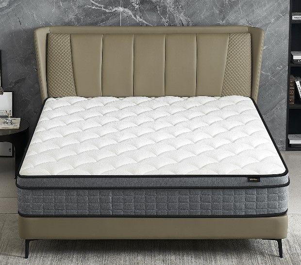 12" Hybrid Pillow Top Mattress A Box With Gel Infused Memory Foam, Breathable And Hypoallergenic, Medium Firm For Lumbar Support - Furniture Home Direct