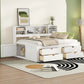 Daybed With 2 Bedside Cabinets, Upper Shelves And 4 Drawers - Furniture Home Direct