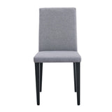 Dining Chairs Set Four Light Linen Upholstered Gray - Furniture Home Direct