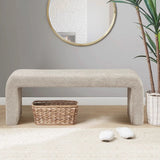 Modern Contemporary Boucle Waterfall Bench - Furniture Home Direct