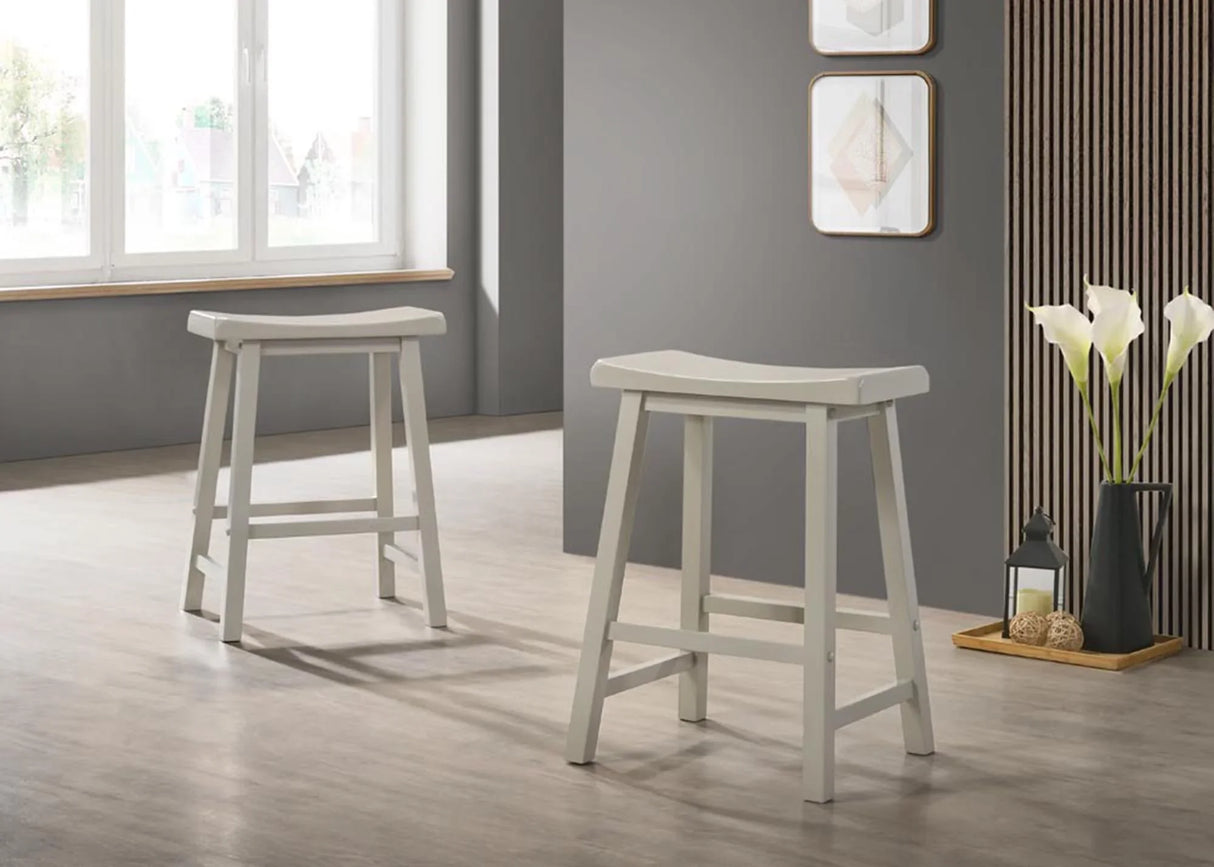 Alonzo - 17.5" Backless Ergonomic Counter Height Stool (Set of 2) - Furniture Home Direct