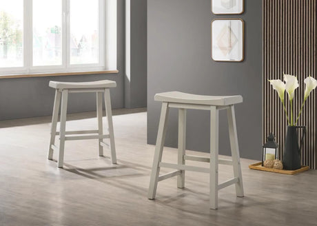 Alonzo - 17.5" Backless Ergonomic Counter Height Stool (Set of 2) - Furniture Home Direct