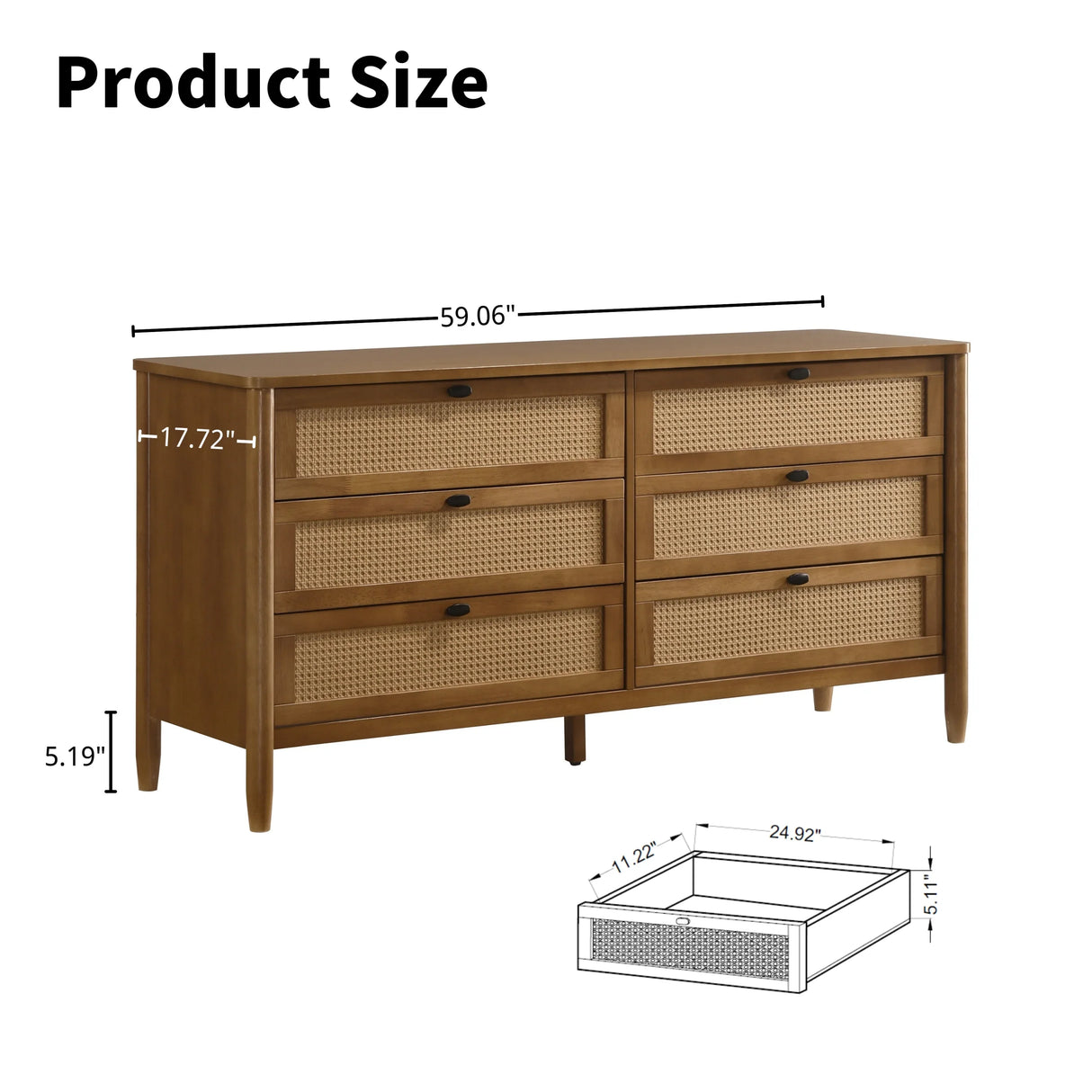 Bedroom Set Queen Bed Dresser Contemporary Finish Walnut - Furniture Home Direct