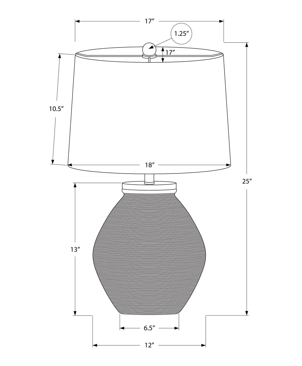 Lighting, Table Lamp, Concrete, Contemporary - Black / Cream - Furniture Home Direct