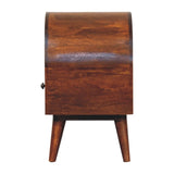Dome Bedside Table - Brown - Furniture Home Direct