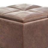 Avalon - Square Coffee Table, Storage Ottoman - Furniture Home Direct