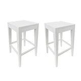 Counter Barstool (Set of 2), Rubber Wood - White