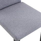Dining Set Glass Top Table With Eight Fabric Chairs Gray - Furniture Home Direct