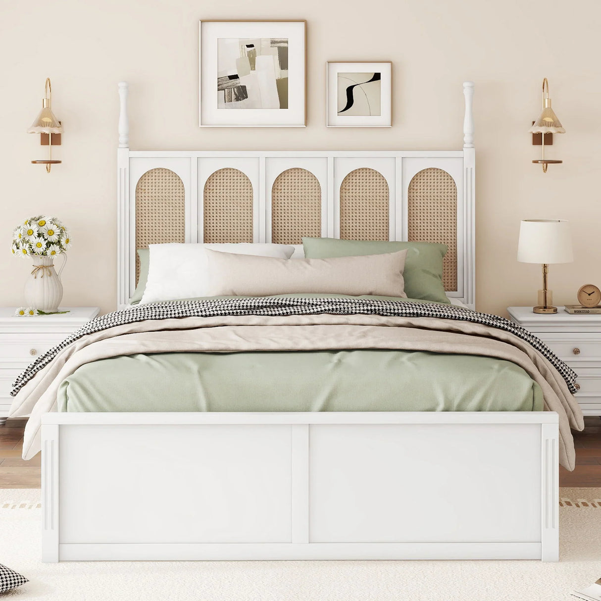 Platform Bed With With 2 Big Drawers With Trundle - Furniture Home Direct