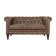 Buffalo - Leather Chesterfield Sofa - Brown - Furniture Home Direct