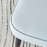 Dining Chairs Modern PU Upholstered Black Metal Legs Gray - Furniture Home Direct