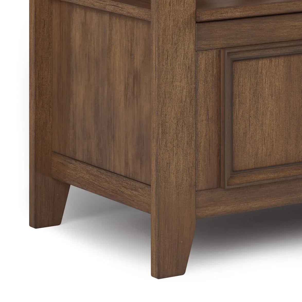 Amherst - Entryway Storage Bench - Rustic Natural Aged Brown - Furniture Home Direct