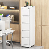 Drawer Metal Locking Vertical File Cabinet With Wheels Heavy Duty Lockable Storage - Furniture Home Direct