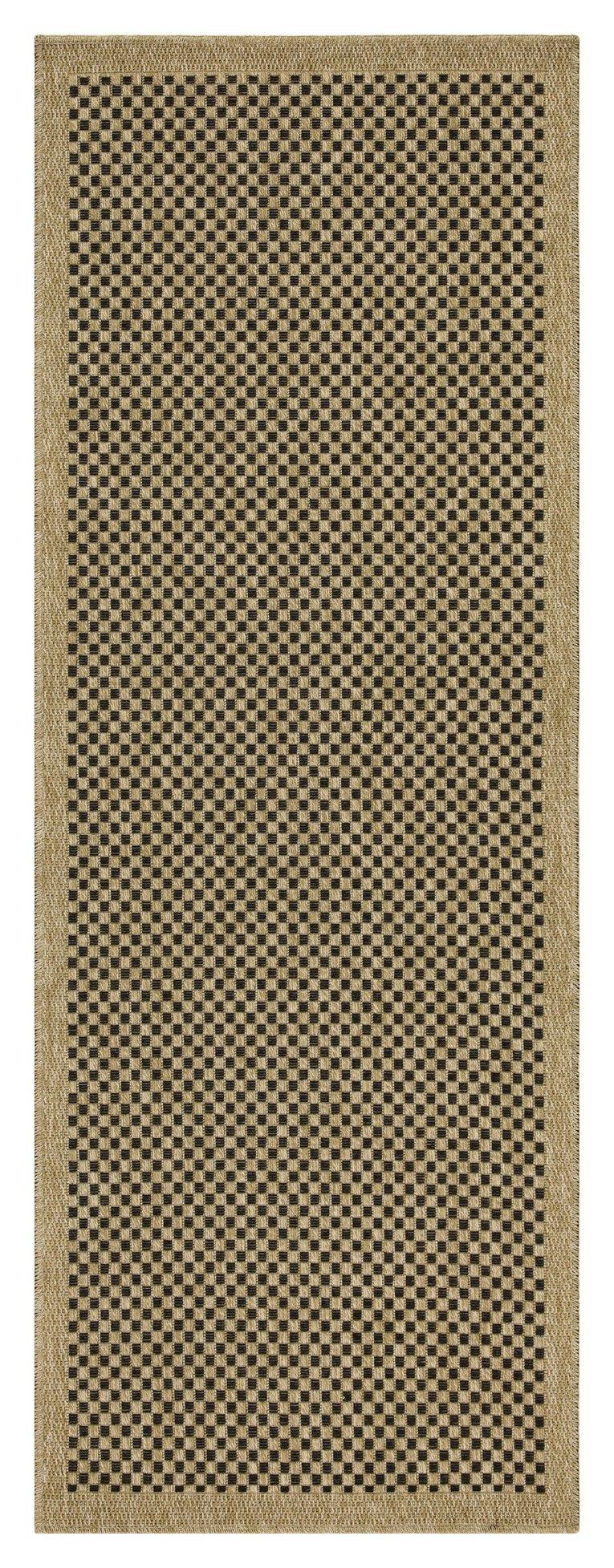 Earth - Indoor / Outdoor Area Rug Polypropylene - Jute / Black - Furniture Home Direct