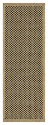 Earth - Indoor / Outdoor Area Rug Polypropylene - Jute / Black - Furniture Home Direct
