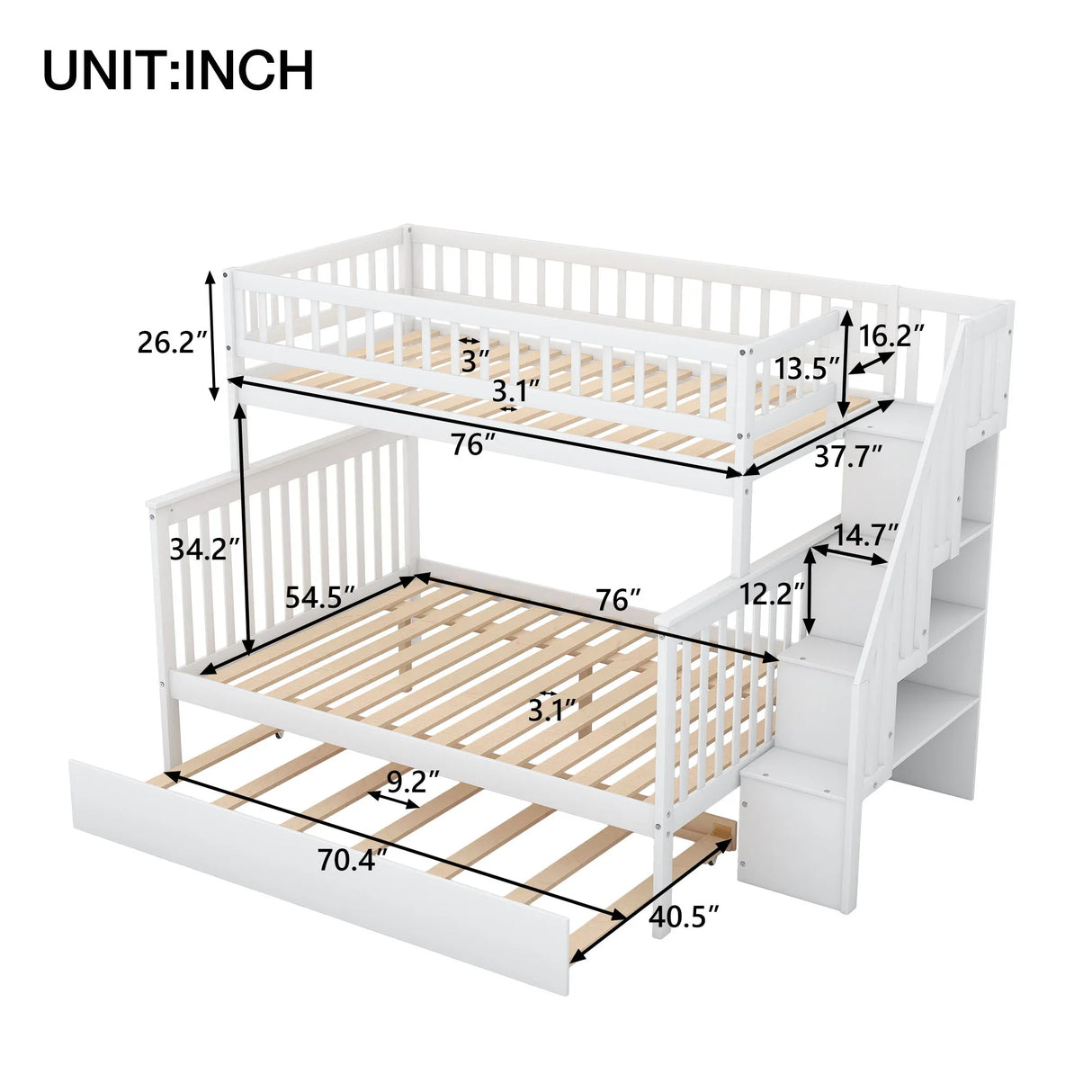 Bunk Bed With Staircase - Furniture Home Direct