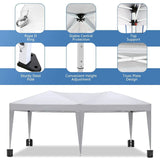 10'X20' Folding Canopy With 6 Removable Sidewalls Outdoor Event Shelter UPF 50+ Gazebo Portable Tents For Parties Beach Camping Wedding Ez Pop Up Canopy - Furniture Home Direct