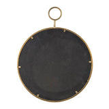 Circle Wall Mirror With Iron Frame, Accent Mirror For Living Room - Furniture Home Direct