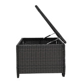 4 Piece Rattan Outdoor Patio Set - Blue - Furniture Home Direct