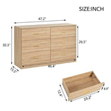 Modern Drawer Dresser For Bedroom, Ample Storage Wide Chest Of Drawers - Furniture Home Direct