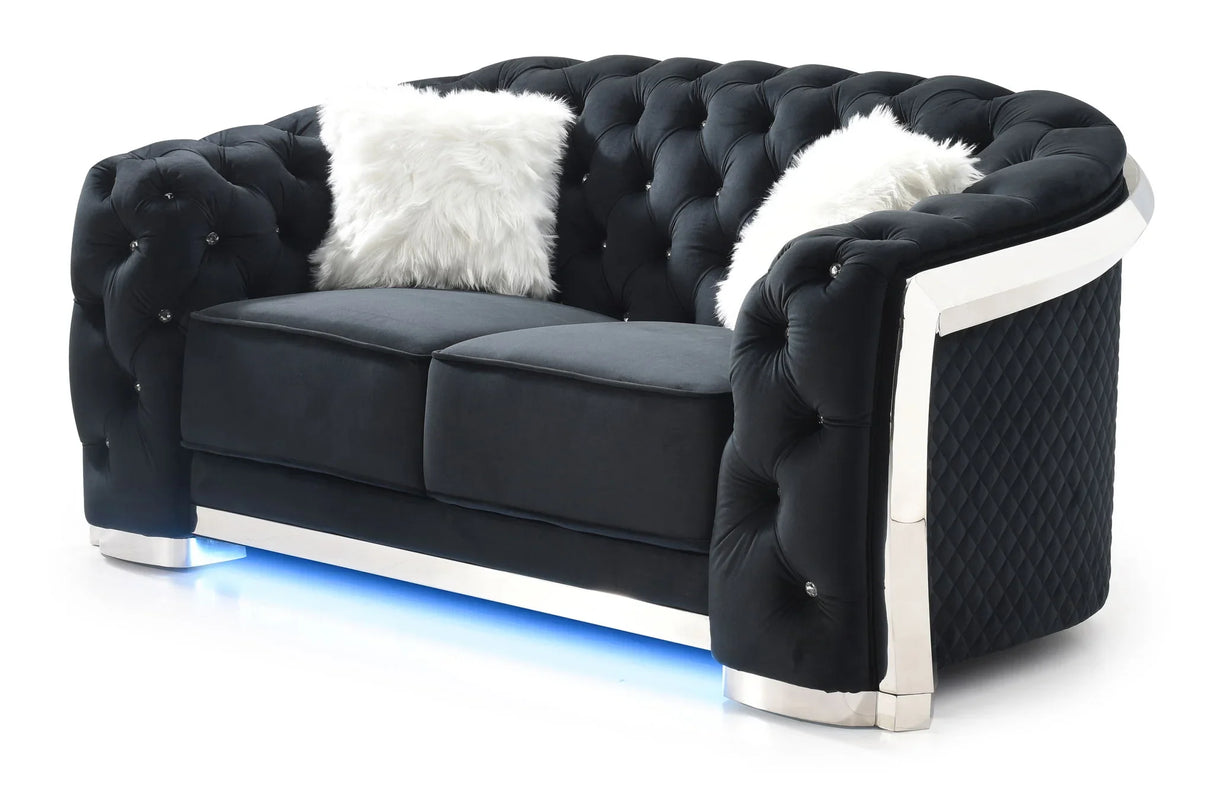 Loveseat With Flared Arms - Furniture Home Direct