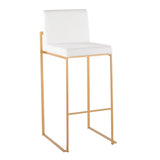Fuji - Contemporary Design High Back Barstool (Set of 2) - Furniture Home Direct