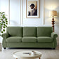Soft Sofa, Upholstered 3 Seater Couch With High Density Foam, Loose Back Cushions And Turned Legs - Furniture Home Direct